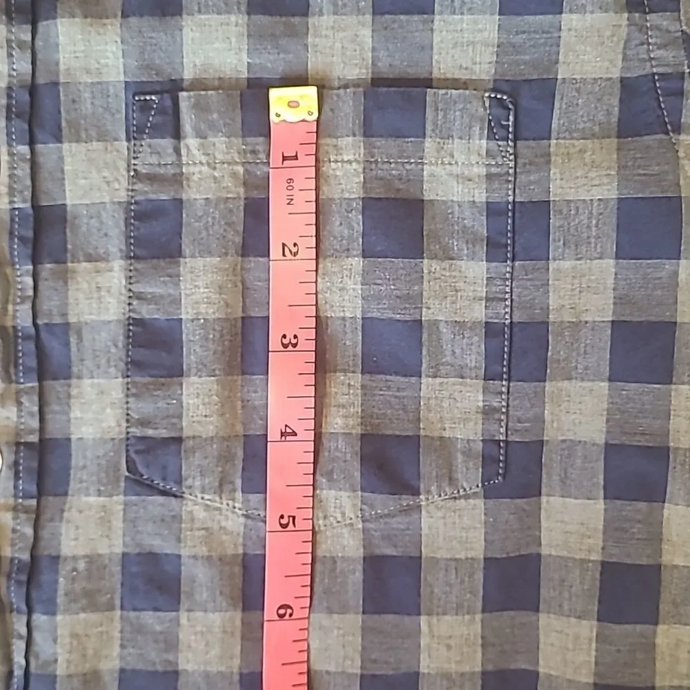 J. Crew Heathered Cotton Plaid Dress Shirt Collared Button Up Checkered Top Sm.